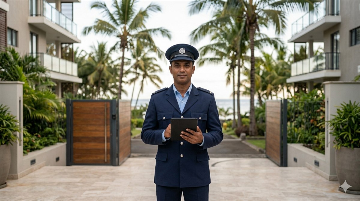 Un gardien mauricien utilisant Mira Guard