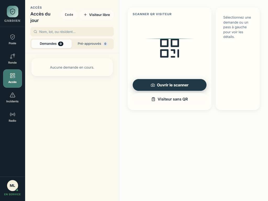 Mira Guard — visiteurs